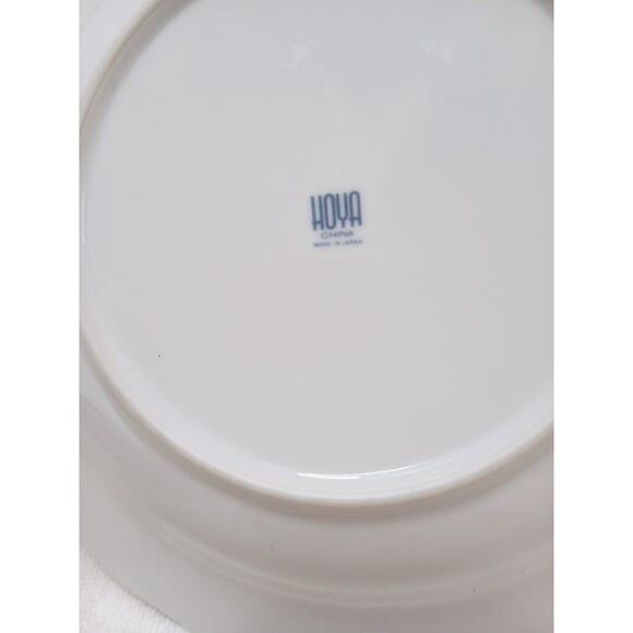 1940s Hoya China 9" Soup Plate Blue Flowers Japan Porcelain Floral Replacement - Picture 14 of 16